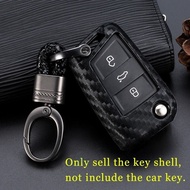 Carbon Fiber Key Cover Key Cover For VW E-Golf Passat Touran Skoda SEAT