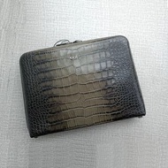 意大利 SKAP 深啡色鱷魚紋皮革 商務型 手提包