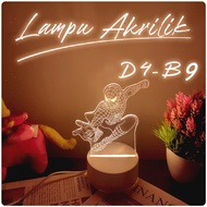 LAMPU HIAS 3D /lampu tidur LED acrylic/aklirik/motif lucu imut/souvenir hadiah ulang tahun