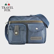 【TRAVEL FOX 旅狐】撞色雙層隨身斜背包 (TB605-47) 藍色