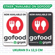 Stiker Available on Gofood / Stiker Gojek / Stiker Anti Air Outdoor