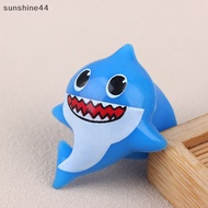 hin  Baby Shark Flashing Jelly Ring Cute Cartoon Figure Soft Rubber Ring Flash Finger Lamp Toys Kids nn