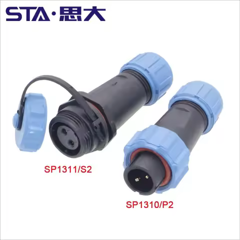 SP1310 SP1311 Waterproof Docking Connector Plug SP13 2pin 3pin 4pin 5pin 6pin 7pin IP68 Cable Connec