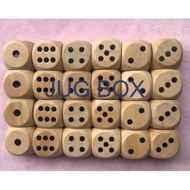 16mm D6 Wooden Dice/ 16mm Blank D6 Wooden Dice