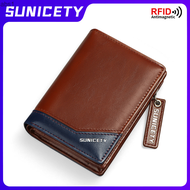 PU leather multifunctional zipper short men's wallet RFID dollar Wallet Card zero walletabs