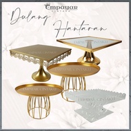1 PCS - PREMIUM DULANG HANTARAN TRAY/KENDURI/DESSERT TRAY/GOLD METAL TRAY/DULANG ACRYLIC/DULANG HADI