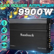 DC 12V 9900Watt 4 Channel Car Amplifier Audio Stereo Bass Speaker High Power Car Audio Amplifiers Subwoofer Car Audio Amplifiers丨Car Amplifier 9900W 12V Multichannel Powerful Car Audio Subwoofer Aluminum Alloy Vehicle Power Stereo Amp Car Sound Amp