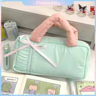 Pinkbubbly.Girls' pencil case, coquette ribbon pencil case, girls' pencil case, soft ribbon pencil c