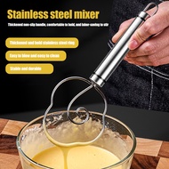 WINDYCAT Manual Egg Beater Durable Convenient Stainless Steel Flour Mixer for Bread Pizza Dough Pastries Making