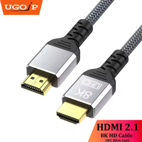 UGOjP 48Gbps HDMI 2.1 Cable 8K 60Hz HDMI-compatible Cable HDR 3D Effect Video Cable HDMI Cord For Mo