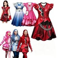 Descendants 5 Little Red Girl Cos Dress Descendants Children Halloween Stage Play Costume 9.8.4