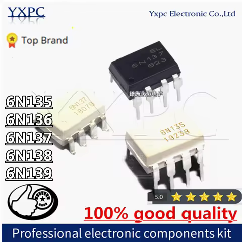10pcs 6N135 6N136 6N137 6N138 6N139 SOP8 EL6N137 6N137S 6N138S DIP8 Chips
