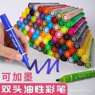 Touchyoung 40 Warna Dwi Tip Penanda Berasaskan Minyak Pen Marker Kalis Air Cepat Kering Penanda Pen 