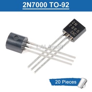 20pcs 2N7000 TO-92 60V N-Channel MOSFET Transistor New Original