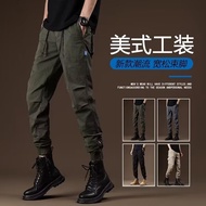 Men Cargo Pants Spring and autumn 2024 style mens outdoor paratrooper pants casual fashion all-in-on