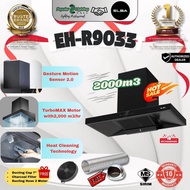 Elba Designer Hood EH-R 9033 (BK) Suction Power Heat AUTO Clean Touch Screen Gesture Motion Sensor