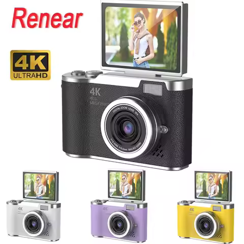 Digital Camera 4K 48MP Photography Camera Video Camcorder Rechargeable Cameras 2.4 inch Screen Camco