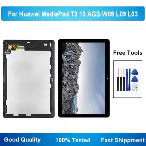 For Huawei MediaPad T3 10 AGS-L03 AGS-L09 9.6" AGS-W09 LCD Display Touch Screen Digitizer Glass Asse