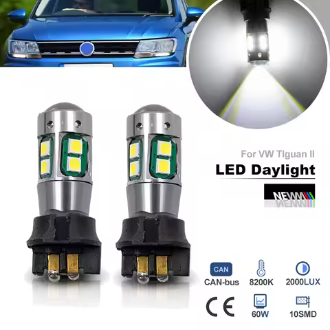 LED Daytime Running Light For VW Tiguan Mk2 AD/BW SE Nav 2017-up Canbus PW16W PW24W PWY24W DLRs Bulb