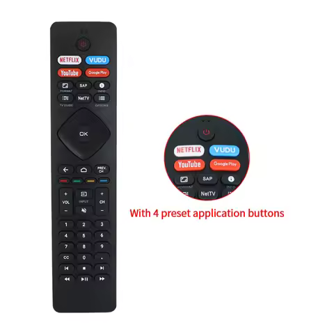 New NH800UP RF402A-V14 IR Remote Control Compatible With Philips Android 4K Ultra HD Smart LED TV (N