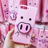 No For Huawei Y6 2018 3D Cute Cartoon Funny Nose Piggy Soft Phone Case for Huawei Y6 2018 Fashion Si