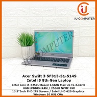ACER SWIFT 3 SF313-51-514S INTEL CORE I5-8250U 8GB LPDDR4 RAM 256GB NVME SSD USED LAPTOP REFURBISHED NOTEBOOK