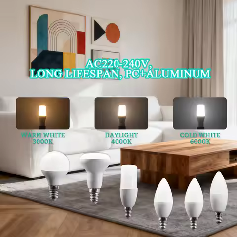 4pcs E14 LED Light Bulb 3W 7W 9W R50 T37 G45 C37 AC 220V 230V Eco-Friendly Lamp Non-Flicker Lighting