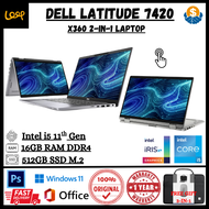 Dell Latitude 7420 X360 2-in-1 Laptop Intel i5 11th Gen 16GB RAM DDR4 512GB SSD M.2 Windows 11 Offic