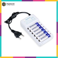 6-slot AA/AAA Battery Charger with 6PCS AA 1200mAh - DP-B06