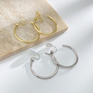 Simple Style Rotatable Large Circle Thin Circle Ear Clip