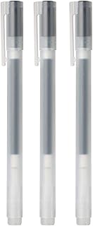 MUJI Gel Ink Ball Point Pen, Black, 0.7mm, Pack of 3 (Japan Import)