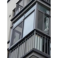 Pintu dan tingkap Guangzhou, tingkap gelongsor aloi aluminium, tingkap aluminium dengan pemutus haba