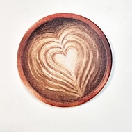 原創 手繪 和諧粉彩咖啡 陶瓷杯墊