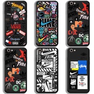 Case Vivo V5 V5s V7 Plus V3 Max V5 Lite Phone Case Trendy Creativity Brand and tag Straight Edge Shockproof Soft Silicone Cover