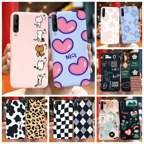 For Huawei Y9s Case Lovey Pattern Macaroon Silicone Soft TPU Back Cover For Huawei Y9S Y 9s SKT-L21 