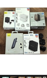 旅行插頭 USB PD GaN Charger 充電器 快充 Baseus Momax Mi Travelers 100W 65W 20V Adaptor 全球通 萬用插頭 Momax 1-World