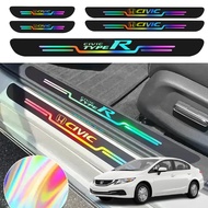 9 Pcs For Honda Civic FD1/FD2 Type R FD2/FK8 Laser Car Door Sill Strips Protector Rear Bumper Protec