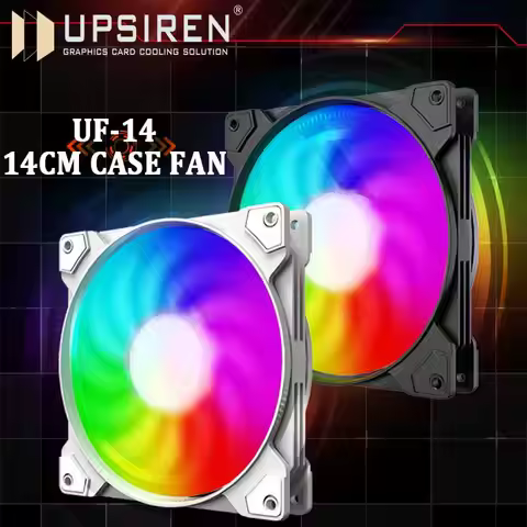 UPSIREN UF-14 Case fan 14cm 5V 3Pin ARGB and 4Pin PWM High performance mute cooling fan Halo light e