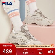 FILA斐乐SOFIA鱼刺鞋女鞋跑步鞋复古老爹鞋女增高鞋休闲鞋 南极灰/合金灰-AG 37.5