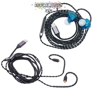 ISFMLDS1245 4-Strand Braided Upgrade Cord, 120cm / 47.24in Built In Microphone MMCX to Type C Headph