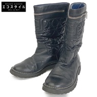 香奈兒 IG26537 Coco Cocoon Coco Mark 絎縫尼龍/皮靴，尺寸 35 1/2（二手）