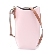 【二手】LOEWE LOEWE POCKET 單肩包 109.30BZ42 粉紅色/橙色/ブラウン皮革 Gate Pocket 女士二手 B