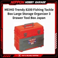 MEIHO Trendy 8200 Fishing Tackle Box Large Storage Organizer 3 Drawer Tool Box Japan