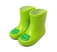 【Malldj嚴選】BENGAL【日本製】可愛動物兒童雨鞋-綠色蛙蛙