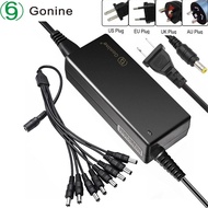 [Hot K] 60W 12V 5A Power Adapter AC to DC Switching Power Supply with 8-Way Power Splitter Cable for