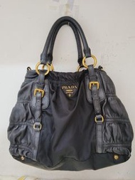 Prada Tessuto Gaufre Leather Handbag
