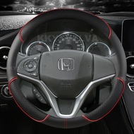 Car Steering Wheel Cover Leather For Honda City 2014-2019 Fit 2014-2019 Jazz 2014-2019 HR-V 2016 Aut