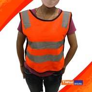 เสื้อสะท้อนแสง S ไซส์เล็ก สำหรับเด็ก สีเขียวสีส้ม Safety มีแถบสะท้อนแสง แบบสวมหัว เสื้อสะท้อนแสง Safety
