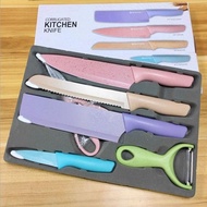 pisau dapur set 6in1 jerami keramik kitchen knife