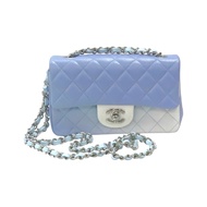 幻彩藍 羊皮 CoCo 20 鍊帶肩背包 銀扣【CHANEL 香奈兒】 A69900